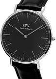 Buy Shop Daniel Wellington Classic Petite Reading Black Dial Black Leather Strap Watch For Women - DW00100235 USA Online