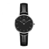 Buy Shop Daniel Wellington Classic Petite Reading Black Dial Black Leather Strap Watch For Women - DW00100235 USA Online