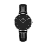 Buy Shop Daniel Wellington Classic Petite Reading Black Dial Black Leather Strap Watch For Women - DW00100235 USA Online
