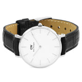 Buy Shop Daniel Wellington Classic Petite Reading White Dial Black Leather Strap Watch For Women - DW00100185 USA Online