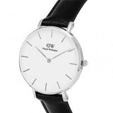 Buy Shop Daniel Wellington Classic Petite Reading White Dial Black Leather Strap Watch For Women - DW00100185 USA Online