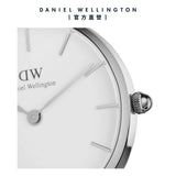 Buy Shop Daniel Wellington Classic Petite Reading White Dial Black Leather Strap Watch For Women - DW00100185 USA Online