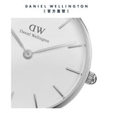 Buy Shop Daniel Wellington Classic Petite Reading White Dial Black Leather Strap Watch For Women - DW00100185 USA Online