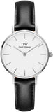 Buy Shop Daniel Wellington Classic Petite Reading White Dial Black Leather Strap Watch For Women - DW00100185 USA Online