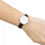 Buy Shop Daniel Wellington Classic Petite Reading White Dial Black Leather Strap Watch For Women - DW00100229 USA Online