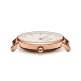 Buy Shop Daniel Wellington Classic Petite Reading White Dial Black Leather Strap Watch For Women - DW00100229 USA Online