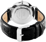 Buy Shop Daniel Wellington Classic Petite Reading White Dial Black Leather Strap Watch For Women - DW00100241 USA Online