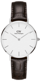 Buy Shop Daniel Wellington Classic Petite Reading White Dial Black Leather Strap Watch For Women - DW00100241 USA Online