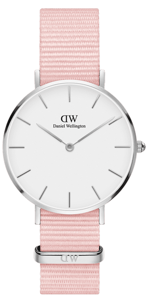 Buy Shop Daniel Wellington Classic Petite Rosewater White Dial Pink NATO Strap Watch For Women - DW001000318 USA Online