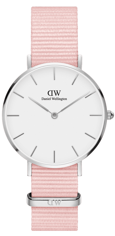 Buy Shop Daniel Wellington Classic Petite Rosewater White Dial Pink NATO Strap Watch For Women - DW001000318 USA Online
