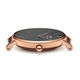 Buy Shop Daniel Wellington Classic Petite Sheffield Black Dial Black Leather Strap Watch For Women - DW00100224 USA Online