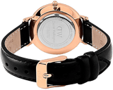 Buy Shop Daniel Wellington Classic Petite Sheffield White Dial Black Leather Strap Watch For Women - DW00100230 USA Online