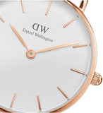 Buy Shop Daniel Wellington Classic Petite Sheffield White Dial Black Leather Strap Watch For Women - DW00100230 USA Online
