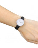 Buy Shop Daniel Wellington Classic Petite Sheffield White Dial Black Leather Strap Watch For Women - DW00100242 USA Online