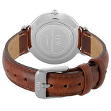 Buy Shop Daniel Wellington Classic Petite St Mawes Black Dial Brown Leather Strap Watch For Women - DW00100181 USA Online