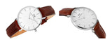 Buy Shop Daniel Wellington Classic Petite St Mawes White Dial Brown Leather Strap Watch For Women - DW00100187 USA Online