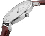 Buy Shop Daniel Wellington Classic Petite St Mawes White Dial Brown Leather Strap Watch For Women - DW00100187 USA Online