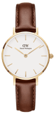 Buy Shop Daniel Wellington Classic Petite St Mawes White Dial Brown Leather Strap Watch For Women - DW00100231 USA Online