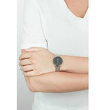 Buy Shop Daniel Wellington Classic Petite Sterling Black Dial Silver Mesh Bracelet Watch For Women - DW00100162 USA Online