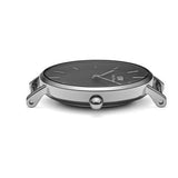 Buy Shop Daniel Wellington Classic Petite Sterling Black Dial Silver Mesh Bracelet Watch For Women - DW00100162 USA Online