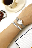 Buy Shop Daniel Wellington Classic Petite Sterling White Dial Silver Mesh Bracelet Watch for Women - DW00100442 USA Online