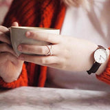 Buy Shop Daniel Wellington Classic Petite White Dial Brown Leather Strap Watch For Women - DW00100239 USA Online