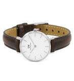 Buy Shop Daniel Wellington Classic Petite White Dial Brown Leather Strap Watch For Women - DW00100239 USA Online