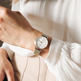 Buy Shop Daniel Wellington Classic Petite White Dial Gold Mesh Bracelet Watch For Women - DW00100348 USA Online
