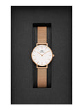 Buy Shop Daniel Wellington Classic Petite White Dial Rose Gold Mesh Bracelet Watch For Women - DW00100219 USA Online