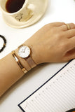 Buy Shop Daniel Wellington Classic Petite White Dial Rose Gold Mesh Bracelet Watch For Women - DW00100219 USA Online