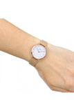 Buy Shop Daniel Wellington Classic Petite White Dial Rose Gold Mesh Bracelet Watch For Women - DW00100219 USA Online