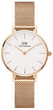 Buy Shop Daniel Wellington Classic Petite White Dial Rose Gold Mesh Bracelet Watch For Women - DW00100219 USA Online