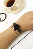 Buy Shop Daniel Wellington Classic Petite York Black Dial Brown Leather Strap Watch For Women - DW00100170 USA Online