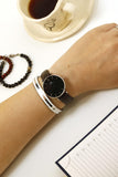 Buy Shop Daniel Wellington Classic Petite York Black Dial Brown Leather Strap Watch For Women - DW00100182 USA Online