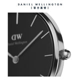 Buy Shop Daniel Wellington Classic Petite York Black Dial Brown Leather Strap Watch For Women - DW00100182 USA Online