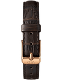 Buy Shop Daniel Wellington Classic Petite York Black Dial Brown Leather Strap Watch For Women - DW00100226 USA Online