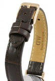 Buy Shop Daniel Wellington Classic Petite York Black Dial Brown Leather Strap Watch For Women - DW00100226 USA Online