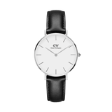 Buy Shop Daniel Wellington Classic Petite York White Dial Black Leather Strap Watch For Women - DW00100188 USA Online