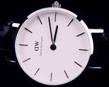 Buy Shop Daniel Wellington Classic Petite York White Dial Brown Leather Strap Watch For Women - DW00100244 USA Online