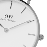 Buy Shop Daniel Wellington Classic Petite York White Dial Brown Leather Strap Watch For Women - DW00100244 USA Online