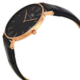 Buy Shop Daniel Wellington Classic Reading Black Dial Black Leather Strap Watch For Women - DW00100141 USA Online