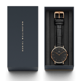 Buy Shop Daniel Wellington Classic Reading Black Dial Black Leather Strap Watch For Men - DW00100129 USA Online