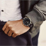 Buy Shop Daniel Wellington Classic Reading Black Dial Black Leather Strap Watch For Men - DW00100129 USA Online