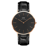 Buy Shop Daniel Wellington Classic Reading Black Dial Black Leather Strap Watch For Men - DW00100129 USA Online