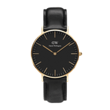 Buy Shop Daniel Wellington Classic Reading Black Dial Black Leather Strap Watch For Men - DW00100129 USA Online