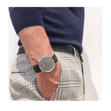 Buy Shop Daniel Wellington Classic Reading Black Dial Black Leather Strap Watch For Men - DW00100135 USA Online