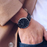 Buy Shop Daniel Wellington Classic Reading Black Dial Black Leather Strap Watch For Men - DW00100135 USA Online