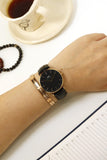 Buy Shop Daniel Wellington Classic Reading Black Dial Black Leather Strap Watch For Women - DW00100141 USA Online