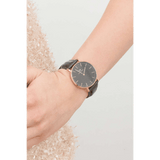 Buy Shop Daniel Wellington Classic Reading Black Dial Black Leather Strap Watch For Women - DW00100141 USA Online