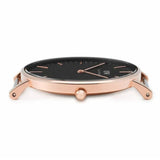 Buy Shop Daniel Wellington Classic Reading Black Dial Black Leather Strap Watch For Women - DW00100141 USA Online